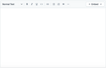 ui of Contentful's default rich text editor (RTE)